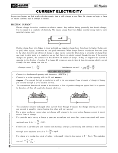 Current Electricity: Physics Textbook Excerpt