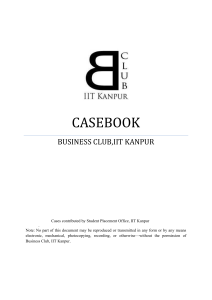 IIT Kanpur Business Casebook: Consulting Interview Prep