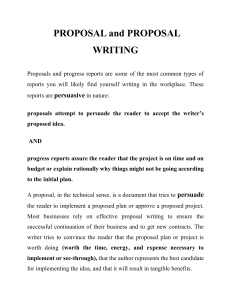 PROPOSAL and PROPOSAL WRITING-1