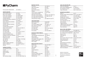 ReferenceCard PyCharm