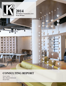 CONSULTING REPORT CONSULTING REPORT