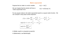 matrix exponentials