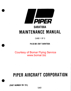 Piper PA32-301 Maint Manual