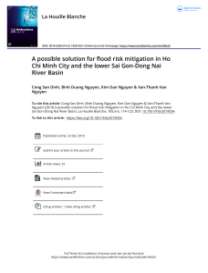 A possible solution for flood risk mitigation in Ho Chi Minh City and the lower Sai Gon Dong Nai River Basin