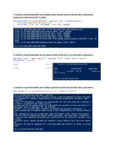 Scripturi PowerShell pentru gestionarea fișierelor și sistemului