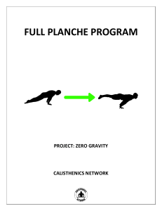 Full Planche Program - ZERO GRAVITYYY
