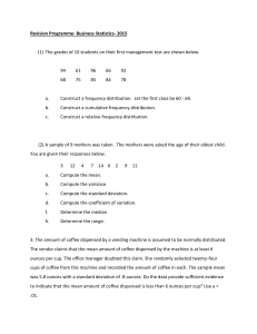 Business Statistics Revision Programme