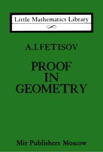Fetisov - Proof in Geometry - (Little Mathematics Library)