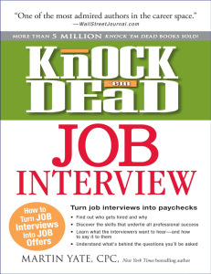 Knock em Dead Job Interview How to Turn Job Interviews Into Job Offers