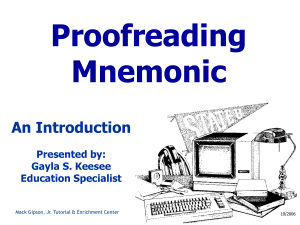 Proofreading Mnemonic