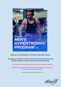 12 Week Men's Hypertrophy Program | Training Guide