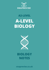 BIOLOGY  A2 A-Level Biology (New Spec) Notes