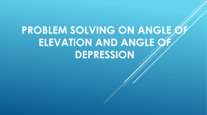 Problem solving on angle of elevation and angle