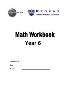 Y6 Math Abacus Math Workbook Year 6