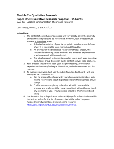 RES Qualitative Research Proposal Assignment Lastname