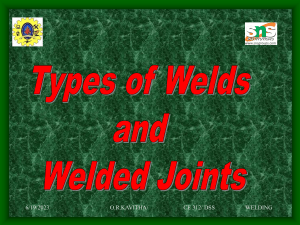 Types of Welds and Welded Joints