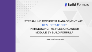 Streamline Document Management with Real Estate ERP Introducing the Files Organizer Module by Build Formula