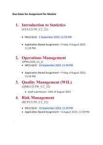 Assignment Dates N. Jafta