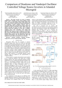 Comparison of Deadzone and Vanderpol Oscillator Controlled Voltage Source Inverters in Islanded Microgrid