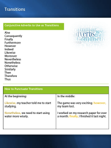 Conjunctive Adverbs & Transition Punctuation