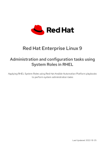 red hat enterprise linux 9 administration and configuration tasks