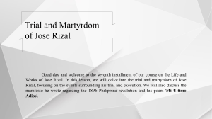 Trial and Martyrdom of Jose Rizal by Dominic Dotollo