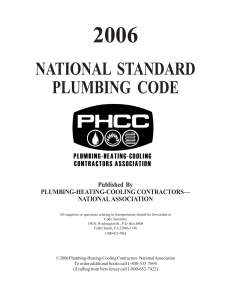 NPC - national plumbing code