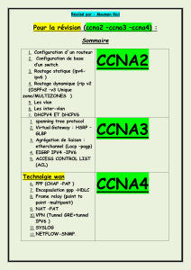 les commandes de toutes les ccna