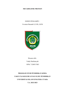 Biokimia metabolisme protein