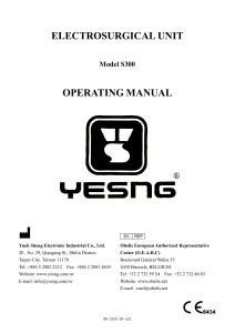 yesng esu operation manual model s300
