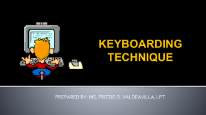 7. Keyboarding Technique