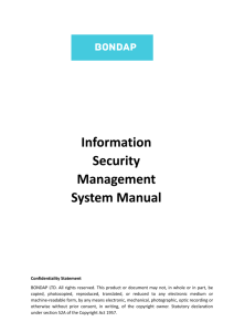 Information Security Management System Manual