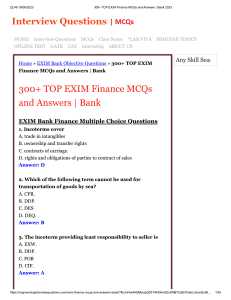 300-TOP-EXIM-Finance-MCQs-and-Answers- -Bank-2023