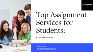 Top Assignment Services for Students A Comprehensive Guide new