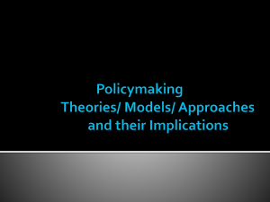 Unit 6 Policy making theories-Models