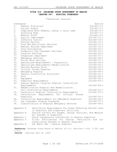 OSDH 310-667 HOSPITAL STANDARDS