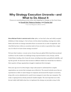 Why Strategy Execution Unravels—and What to Do About It