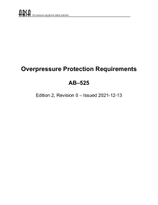 ABSA-AB-525 Over Pressure Protection Requirements
