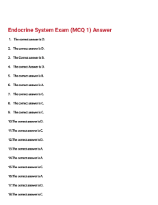 Endocrine answers 