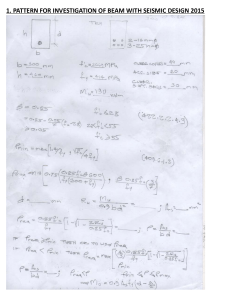 1. PATTERN FOR INVESTIGATION OF BEAM WITH SEISMIC DESIGN 2015