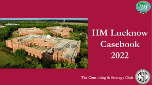 IIM Lucknow Casebook 2022: Consulting Interview Prep