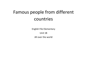 Famous people from different countries