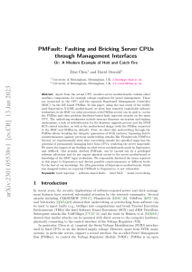 PMFault: Faulting and Bricking Server CPUs through Management Interfaces