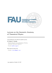 Frederic Schuller's Lectures on the Geometric Anatomy of Theoretical Physics