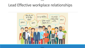 Lead Effective workplace relationships