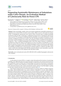 Supporting Sustainable Maintenance of Substations under Cyber Threats - An Evaluation Method of Cyber security Risk for Power CPS