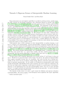 Towards A Rigorous Science of Interpretable Machine Learning