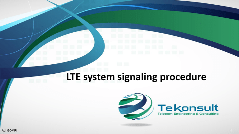 Chapter 2 LTE system signaling procedure