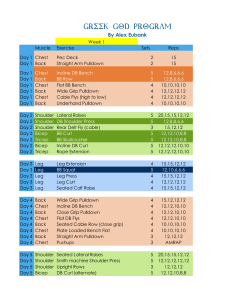 Greek God Program: 6-Day Workout Plan