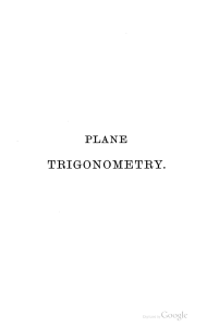 Trignometry - LONEY